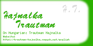 hajnalka trautman business card
